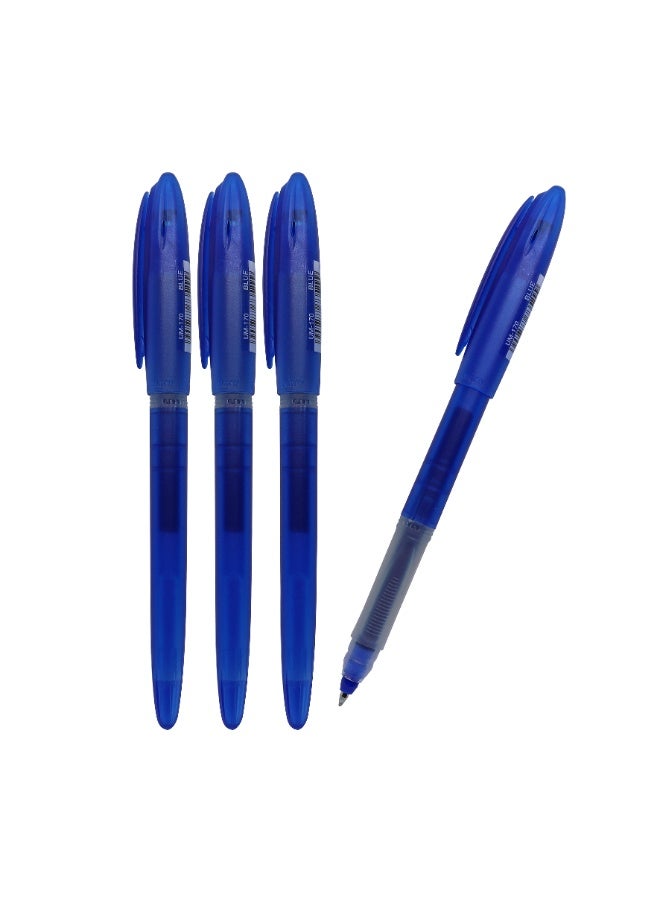 يوني بول Uniball UM-170 Signo Blue Gel Stick Pen 0.7 mm | Smooth Gel Ink Writing Pen | Fine Tip | Pack of 4 - Image 2