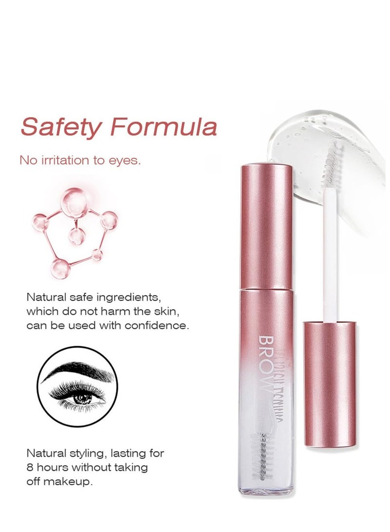 SYOSI مجموعة مكياج جل تثبيت الحواجب الشفافة 2 قطعة، صابون غراء الحواجب، جل رفع الحواجب الشفاف، جل حواجب سريع التشكيل، خالي من القسوة، مستحضرات تجميل مقاومة للماء تدوم طويلاً - Image 4