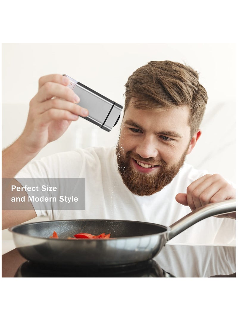 Excefore Salt and Pepper Shakers, Salt Shaker with Adjustable Pour Holes, Glass Salt Pepper Shaker Set, Perfect for Black Pepper, Kosher and Sea Salt - Image 5