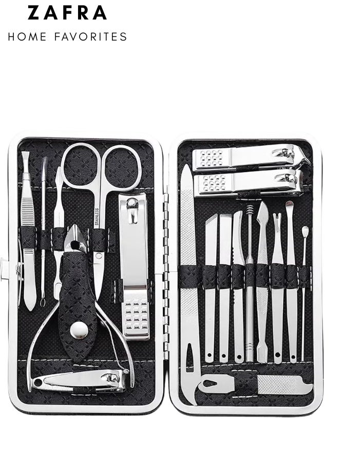 ZAFRA At-Home 19pc Manicure & Pedicure Set with Storage Bag - Image 3