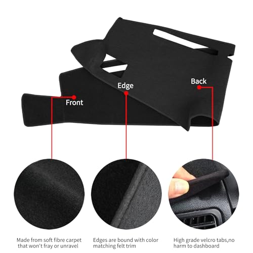 HanLanKa Dashboard Cover Dash Cover Mat Pad Custom Fit for Toyota 4Runner Pickup Truck 1989 1990 1991 1992 1993 1994 1995(89-95 Black) - Image 4
