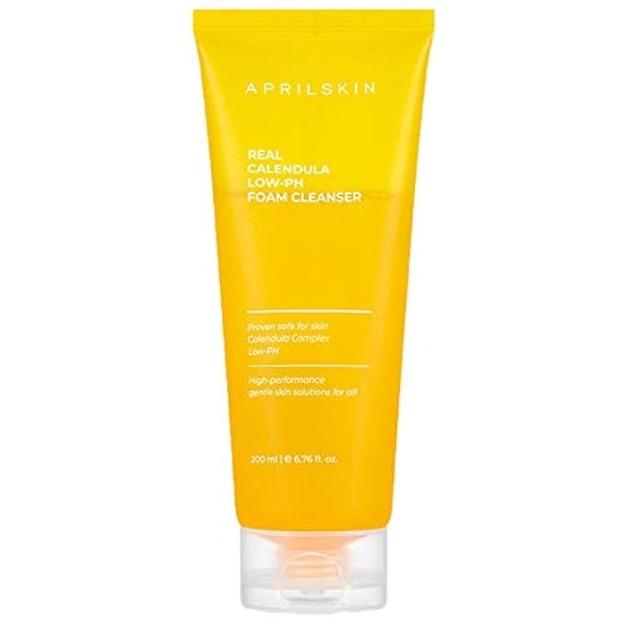 APRILSKIN Calendula Low pH Gel Cleanser | Vegan, Cruelty Free | Dry, Sensitive, Acne-Prone Skin| Gentle deep cleans with micro micellar bubbles | 6.76 oz | No sulfates and artificial fragrance - Image 1