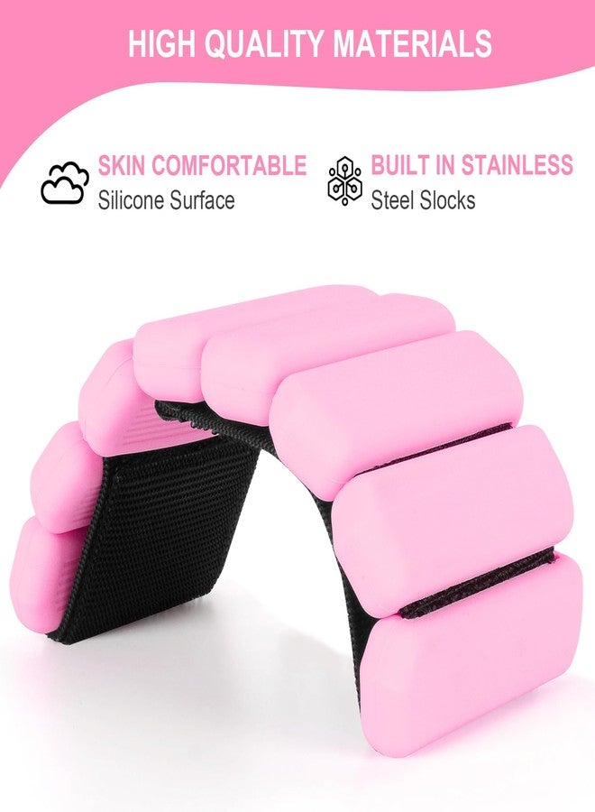 Teikugv Wrist Weights Set of 2, Wearable Arm & Leg Weights for Women & Men, Adjustable Wrist Ankle Weights for Walking, Yoga, Swimming, Gym, 2lb (Pink) - Image 4