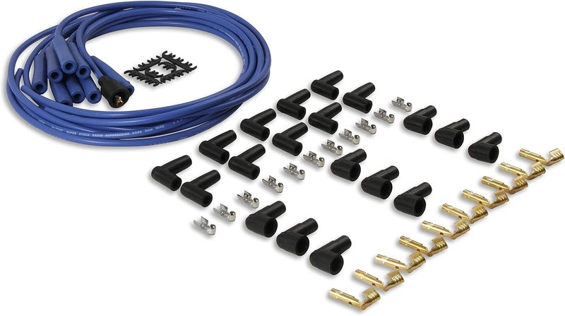 ACCEL 4040B Spark Plug Wire Set - 8mm Blue Wire with Straight Boots - Image 3