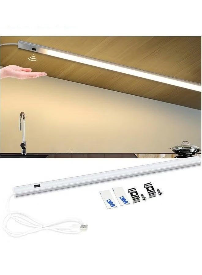 EETU LED Under Cabinet Lighting,Under Desk Light Bar,Table Lamp Hand Wave Activated,40cm Warm White Lights Strip,Dimmable Counter For Workbench Kitchen Closet Cupboard Shelf - Image 1