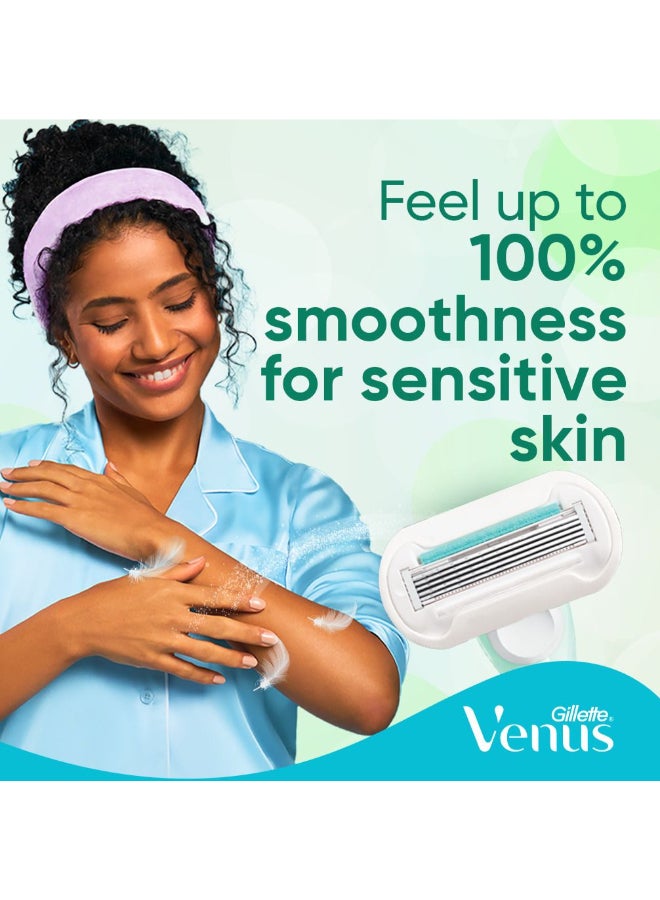 Venus شفرة حلاقة جيلت فينوس ديلوكس سموذ سنسيتيف للنساء + 6 شفرات بديلة، للبشرة الحساسة - Image 3