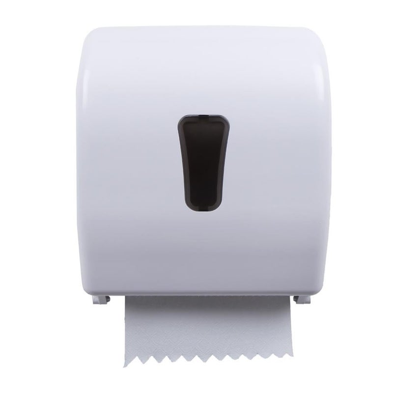 TARGET HYGIENE TARGET HYGIENE ABS-Plastic Anti-Dust HRT Roll Paper Dispenser - 1 Roll Capacity (Pack of 1 Dispenser & 1 Pcs HRT Tissue Roll Free - White) - Image 1