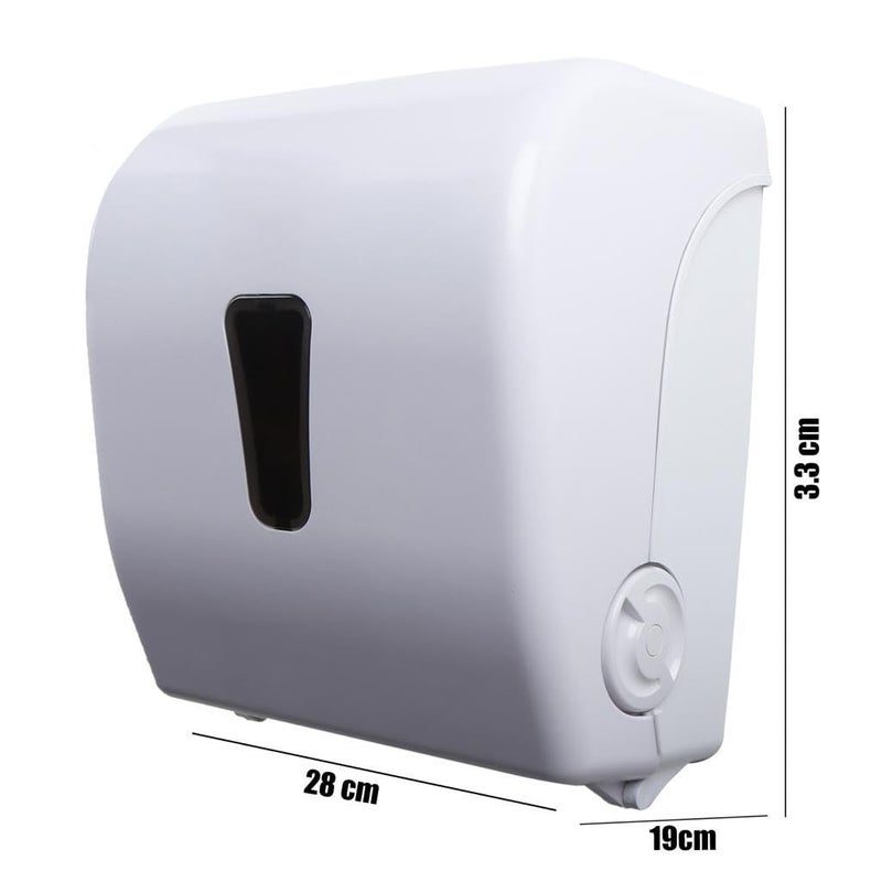 TARGET HYGIENE TARGET HYGIENE ABS-Plastic Anti-Dust HRT Roll Paper Dispenser - 1 Roll Capacity (Pack of 1 Dispenser & 1 Pcs HRT Tissue Roll Free - White) - Image 3