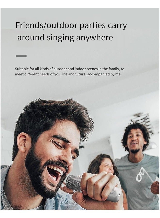 YS 203 Portable Wireless Bluetooth Karaoke Speaker with Stereo Bass and Dual Microphones – Black - Image 3