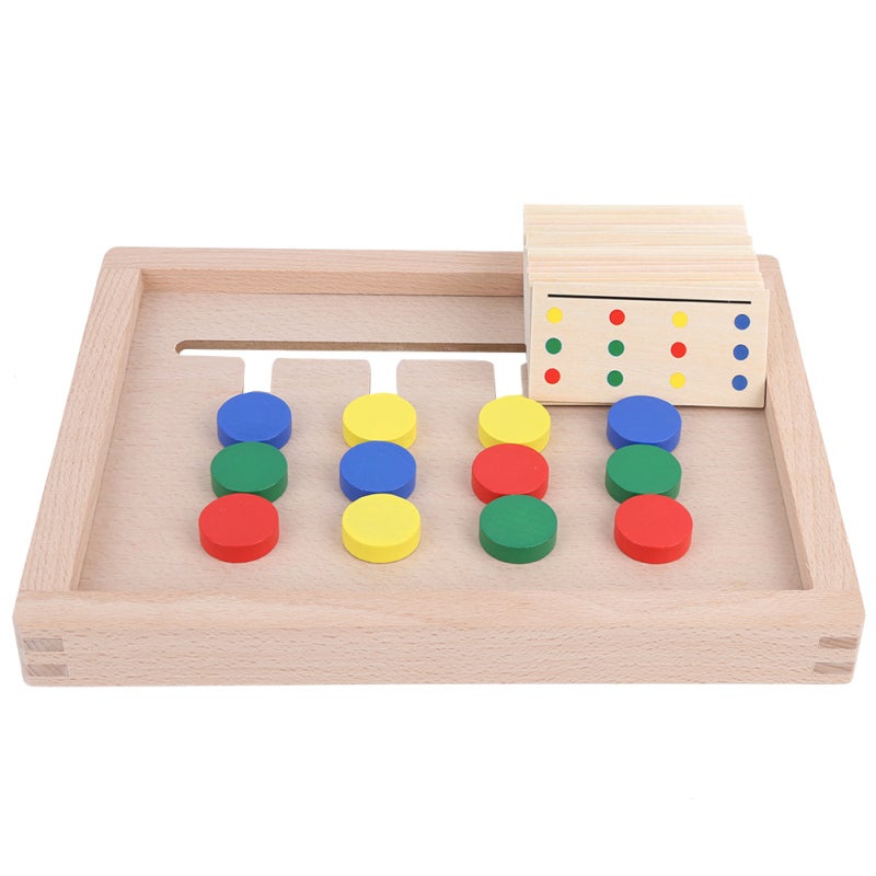 Wooden Slide Puzzle: Double-Sided Wooden Panel 12 Movable Blocks - Shape Matching Toy for Kids Aged 3+, Home, School Play & Holiday Gifting - Image 3
