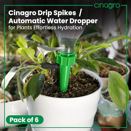 Cinagro (Pack of 6) Drip Irrigation kit for Home Garden, Self-Watering Spikes, Drip Spikes for Plants, Home Garden, Automatic Plant Watering Devices - Image 2
