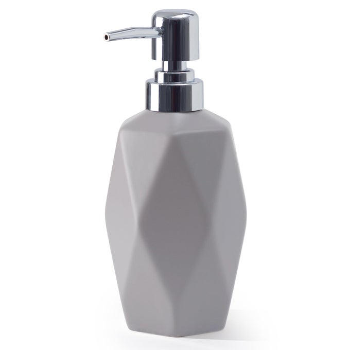 SOAP DISPENSER 135OZ CERAMIC SOAP DISPENSER BATHROOM FOR KITCHEN BATHROOM LIGHT GREY