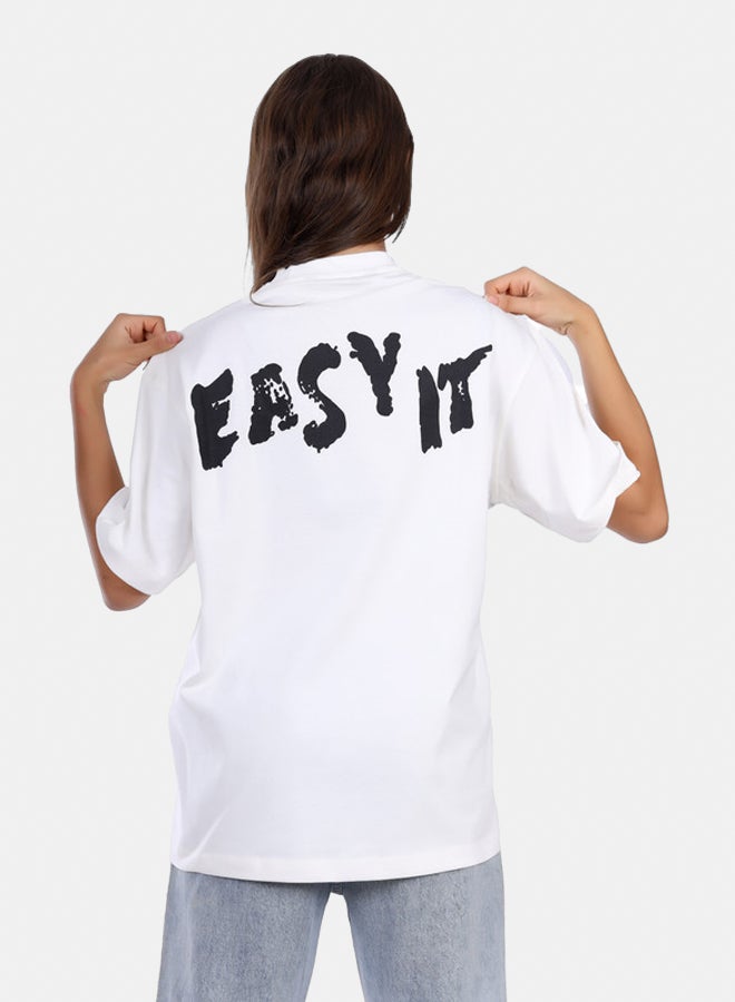 WHITE RABBIT Slip On Oversized Cotton T-Shirt  - Image 3
