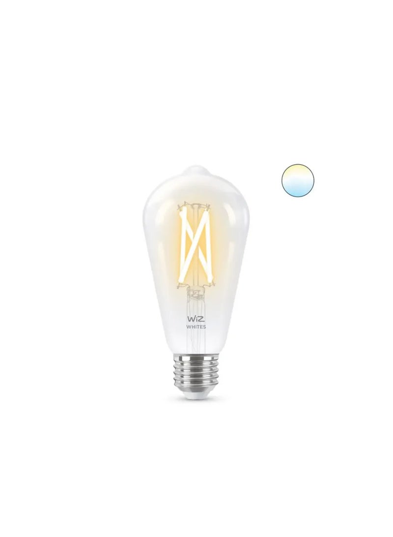 WiZ Tunable ST64 E27 Smart Filament Light Bulb Warm to Cool White 60W