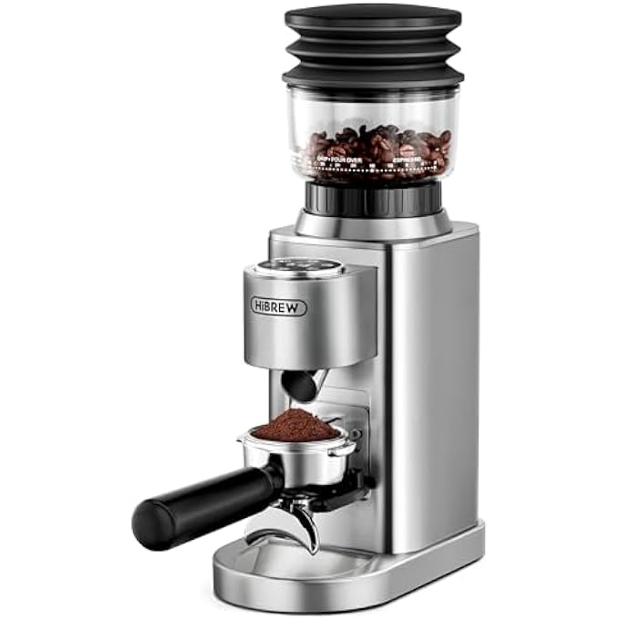 هيبرو مطحنة حبوب القهوة G7 بإعداد دقيق 48 تروس مطحنة كهربائية أوتوماتيكية لجهاز الطباعة التركي EspressoMochaDripصب فوق فرنش برس - Image 1