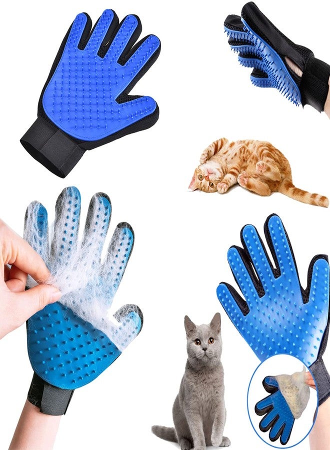 YOUHAVEDEAL Slicker Brush Pet Grooming Glove for Dogs and Cats Shedding Small Medium Large Breeds Pet Hair Remover Glove-Massage Five Finger for Dog, Cat with Long &Short Fur Combo Pack 2 - Image 2