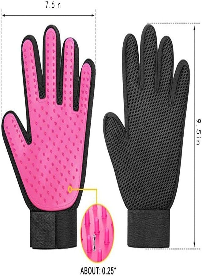 YOUHAVEDEAL Slicker Brush Pet Grooming Glove for Dogs and Cats Shedding Small Medium Large Breeds Pet Hair Remover Glove-Massage Five Finger for Dog, Cat with Long &Short Fur Combo Pack 2 - Image 5
