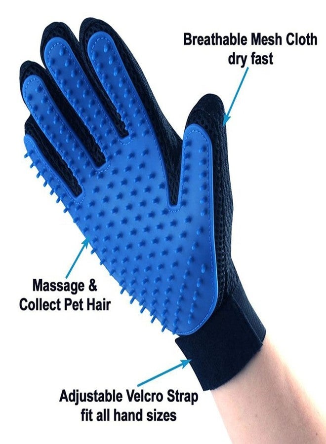 YOUHAVEDEAL Slicker Brush Pet Grooming Glove for Dogs and Cats Shedding Small Medium Large Breeds Pet Hair Remover Glove-Massage Five Finger for Dog, Cat with Long &Short Fur Combo Pack 2 - Image 3