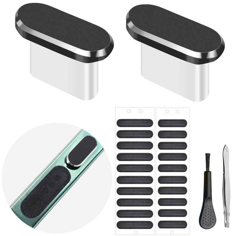 Limvory USB C Dust Plug Type C Anti Dust Cover Protector Cap with Phone Speaker Cover Compatible with iPhone 17 16 15 Series Samsung Galaxy S22S21S20 Note 2010 All USB C Devices - Image 3