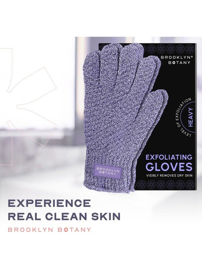 Brooklyn Botany Exfoliating Gloves for Bath and Shower – Heavy Duty Exfoliating Body Scrubber for Massage and Dead Skin Remover for Body – 1 Pair - Image 2