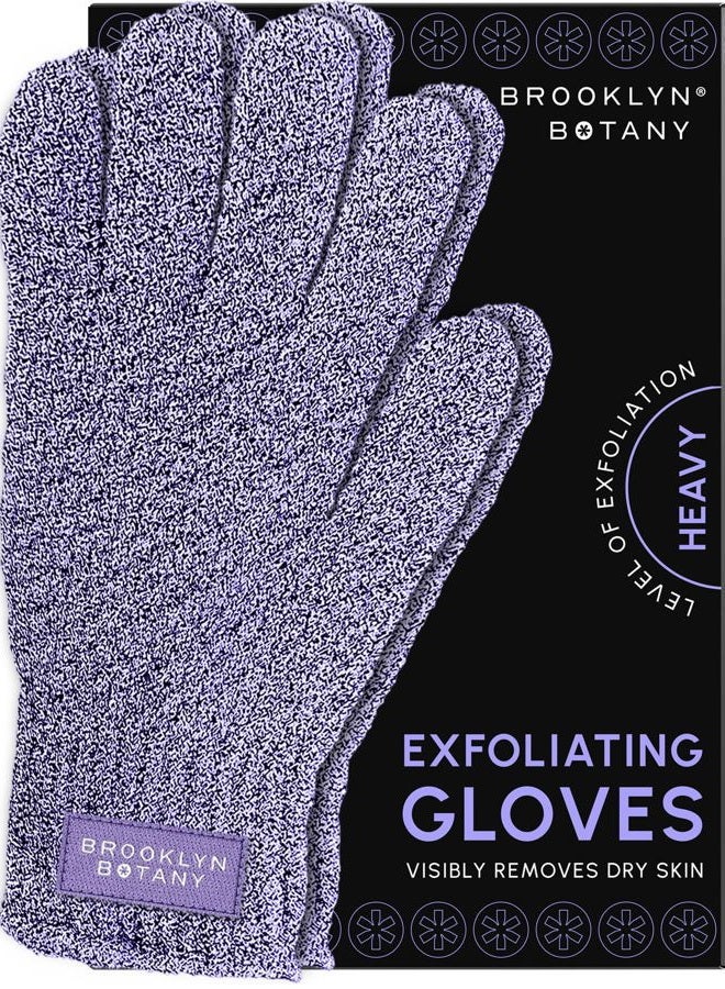 Brooklyn Botany Exfoliating Gloves for Bath and Shower – Heavy Duty Exfoliating Body Scrubber for Massage and Dead Skin Remover for Body – 1 Pair - Image 1