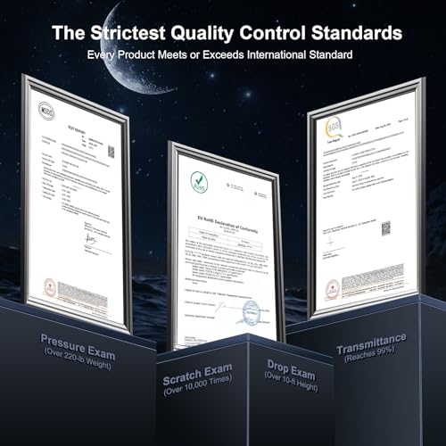 QHOHQ for iPhone 16 Pro Screen Protector with Camera Lens Protector, [Military Grade Shatterproof], Top 9H+ Tempered Glass, Full Edge Coverage, Ultra Durable, with Easy Installation Tool [3+3 Pack] - Image 4