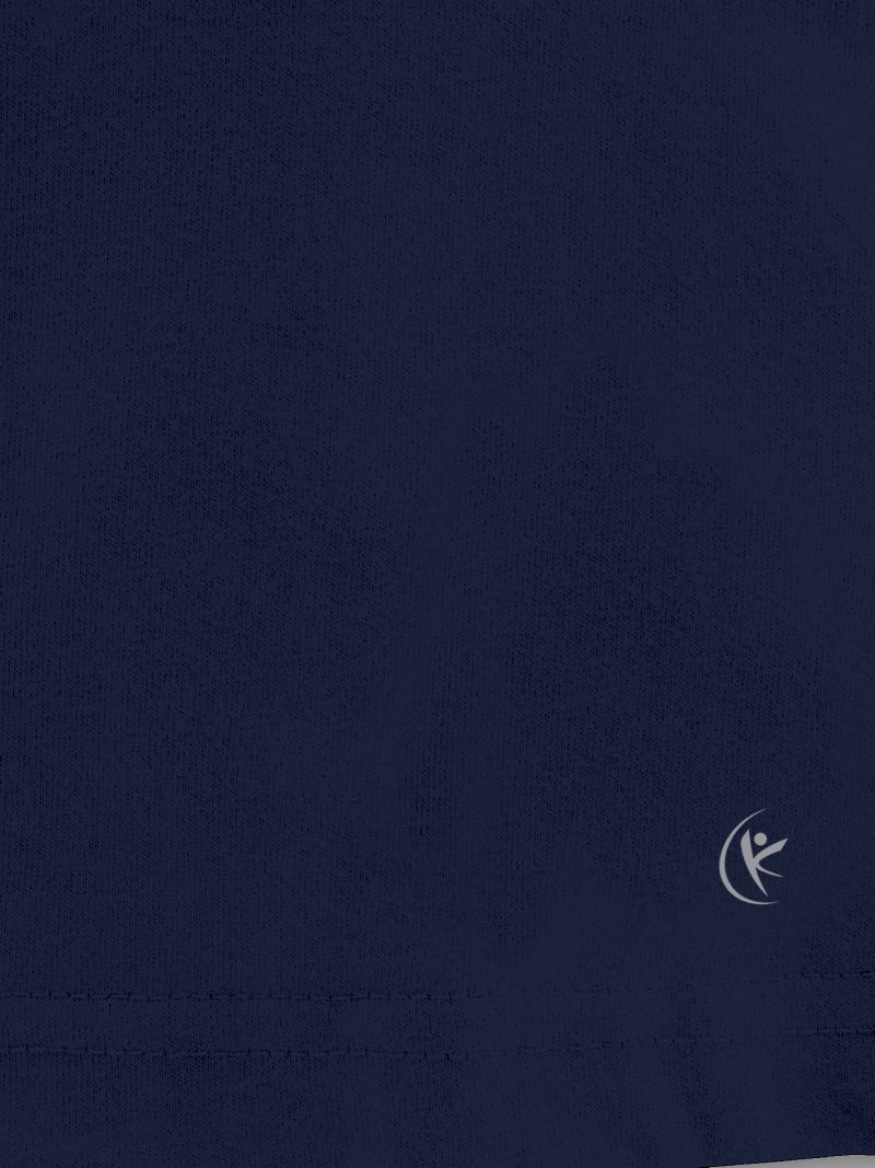 KiddoPanti Boys Solid Knee-Length Basic Short | 100% Cotton Knit Fabric | Elastic Waistband and Functional Drawcord | 2 Front Pockets Half Pant | Boys Shorts,Navy Blue - 4-6Y - Image 4