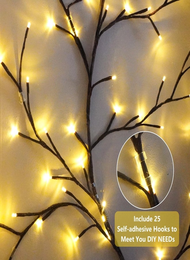 Probapro أضواء زينة على شكل غصن شجرة متلألئ بطول 7.5 قدم مع جهاز تحكم عن بعد، 144 مصباح LED متلألئ لتزيين جدران غرف النوم والمعيشة والمنازل (عبوة واحدة) - Image 5