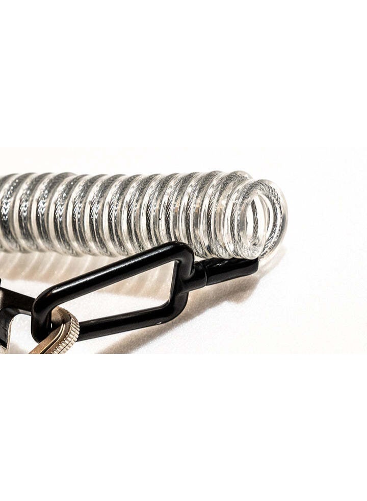 Ulac Valkyrie Carabiner Cable Combo Lock Silver - Image 3