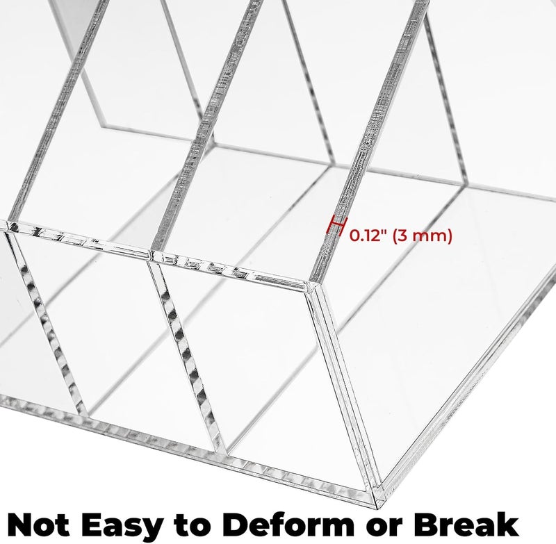 ELFULLY 2 Pack Drink Packet Organizers, Clear Acrylic Water Flavor Packet Storage, 4 Compartments Sugar Packet Holder, Tea Bag Holders for Kitchen Drink Station Refrigerator Organizers Bins Cabinets - Image 3