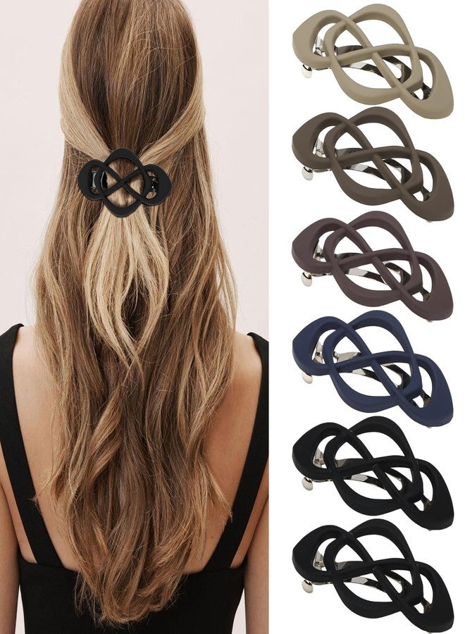 Hapdoo 6PCS French Hair Barrettes for Women, Vintage Barrette Hair Clips for Thick Thin Fine Hair Girls - Image 1