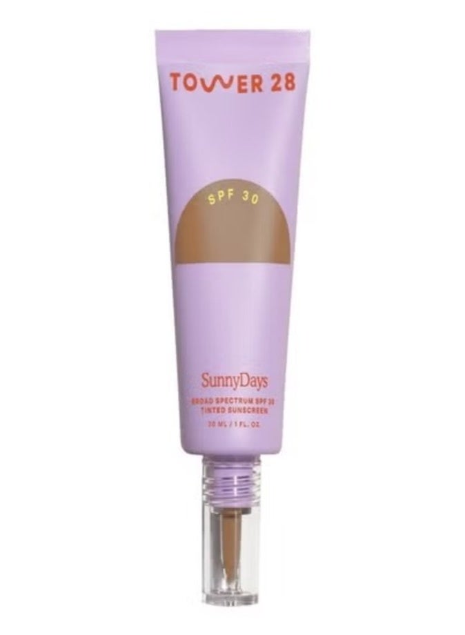 Tower 28 SunnyDays SPF 30 Tinted Sunscreen Foundation , 35 Point Dume 30ml – Lightweight, Non-Comedogenic, Sensitive Skin Friendly - Image 1