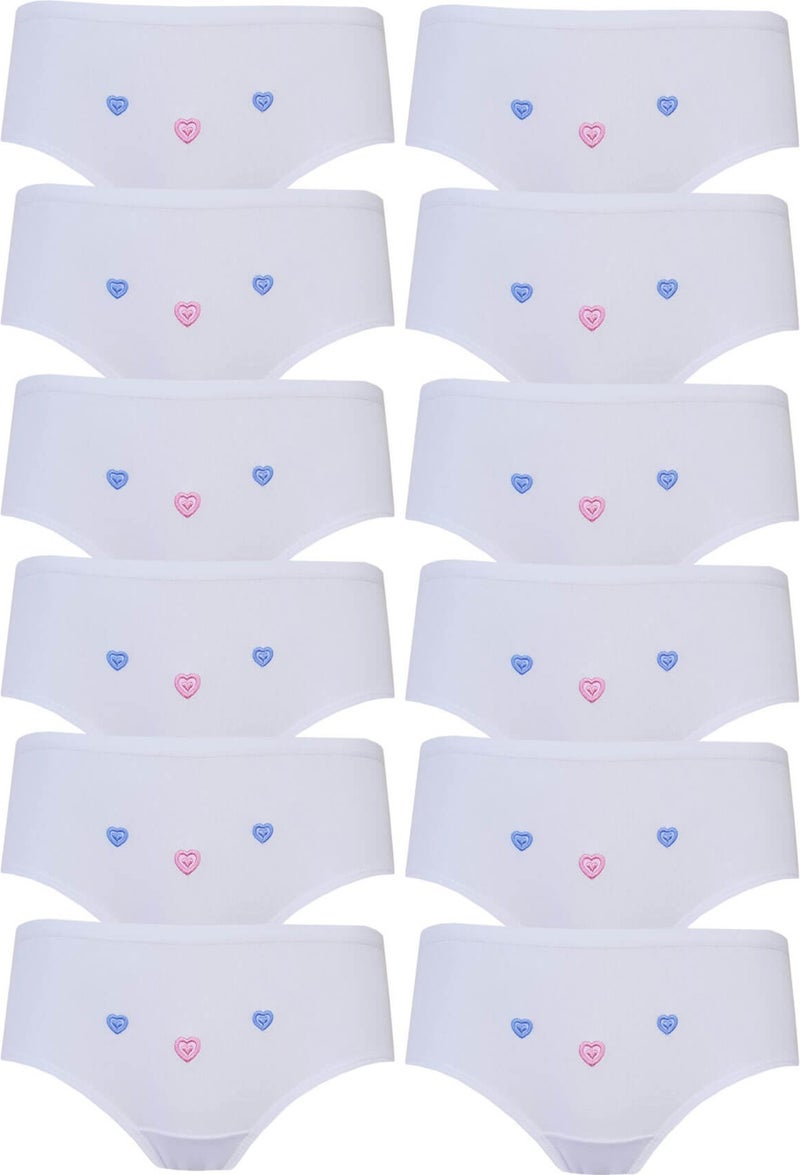 Hepsine Rakip Competing All 12LI Girls' Panties Thin Waist Embroidered Cotton Economical Slip  - Image 1