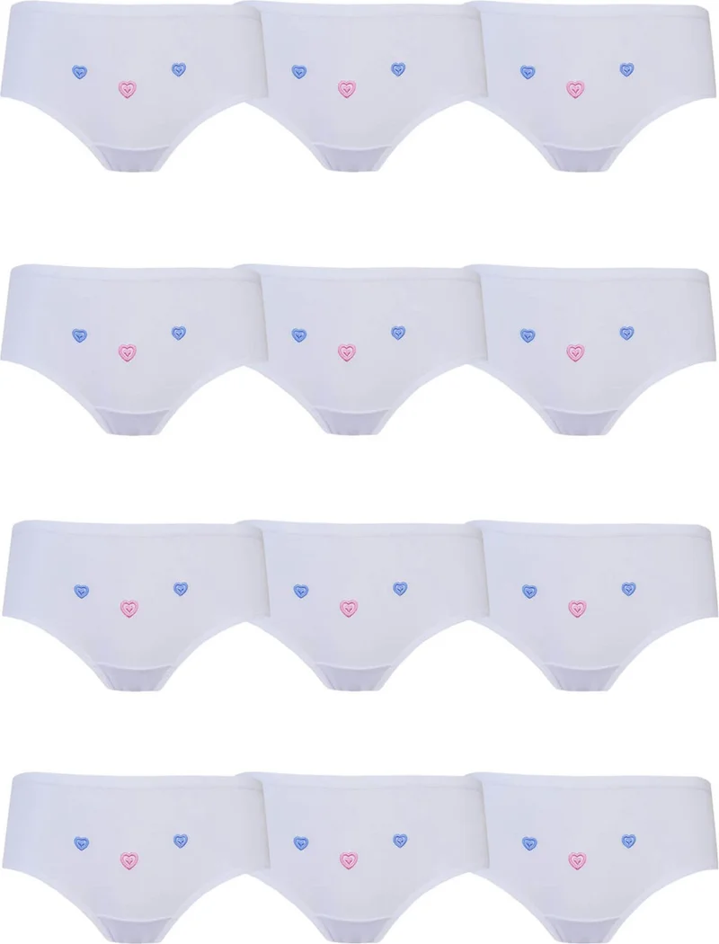 هيبسين راكيب Competing All 12LI Girls' Panties Thin Waist Embroidered Cotton Economical Slip