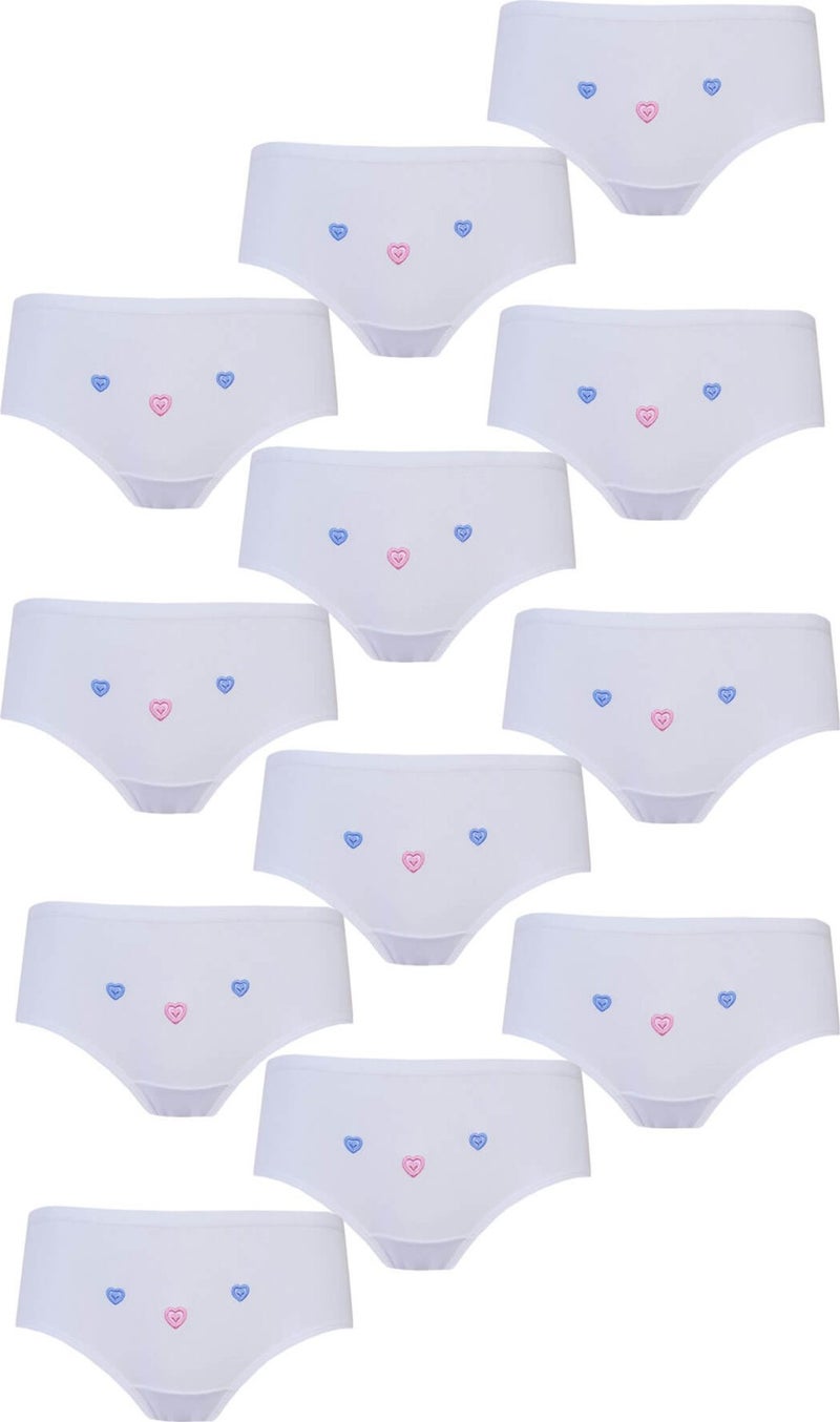Hepsine Rakip Competing All 12LI Girls' Panties Thin Waist Embroidered Cotton Economical Slip  - Image 3