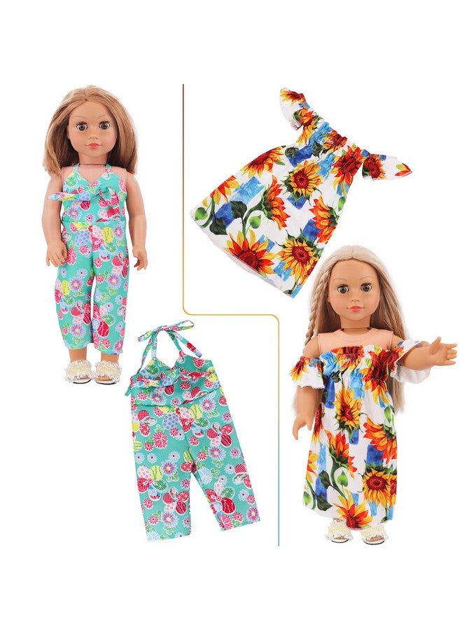 Ecore Fun 10 Sets 18 Inch Doll Clothes - 18 Pcs Doll Clothing Doll Outfits Dress Swimsuits Jumpsuit Tights For 18 Inch Dolls Christmas Birthday Gift - Image 4