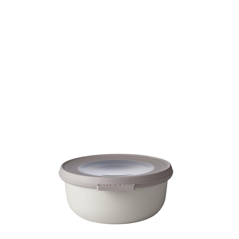 Mepal Rosti Cirqula Multi Food Storage and Serving Bowl with Lid, Low Bowl-11oz, White - Image 5