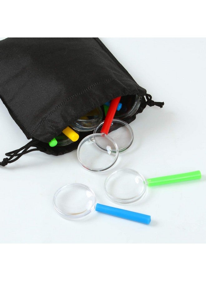 Elcoho 30 Pack Plastic Magnifying Glasses Colorful Magnifying Glasses Party Favors With A Storage Bag 5 Colors - Image 5