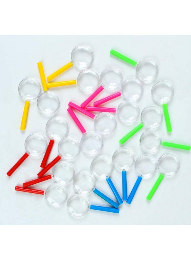 Elcoho 30 Pack Plastic Magnifying Glasses Colorful Magnifying Glasses Party Favors With A Storage Bag 5 Colors - Image 3