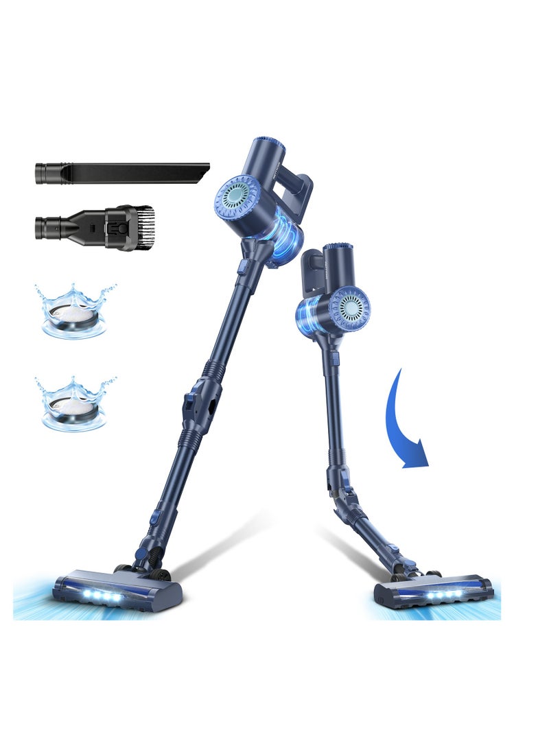 Generic Utillify Cordless Bendable Vacuum Cleaner with HEPA Filter, 20KPa Suction, 1.2 Liters Dust Capacity, 2-in-1 Brush Head Set, LED Display, Lightweight Vacuum for all Types of Floor, Runtime 45 Min  - Image 1