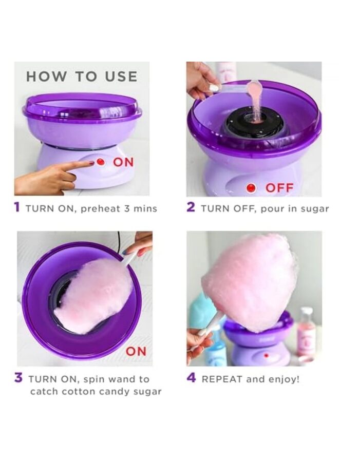 LAMAY Cotton Candy Maker, Countertop Cotton Candy Machine, Includes 8 Paper Wands - Image 4