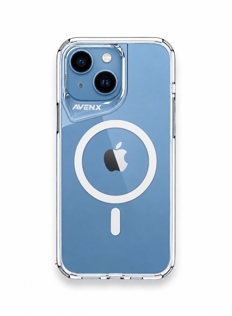 iPhone 13, Shockproof Case Magnetic Anti-Scratch Protective Cover with MagSafe Wireless Charging, Made of High-Quality TPU - Clear