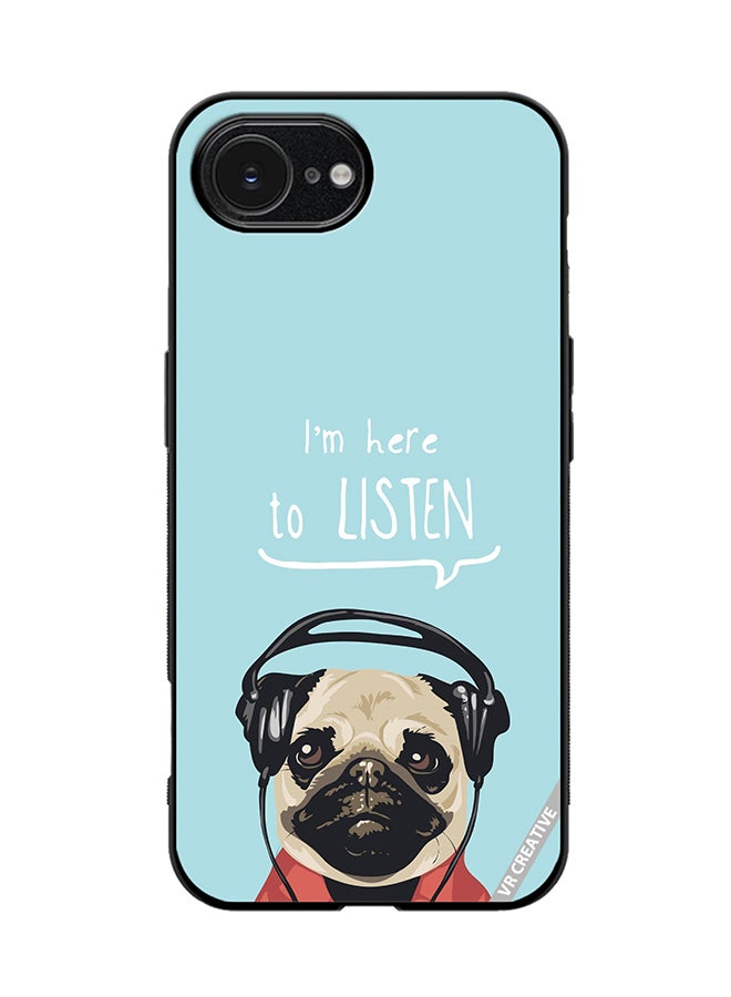Protective Case Cover For Apple iPhone 16e Pug Life Design Multicolour