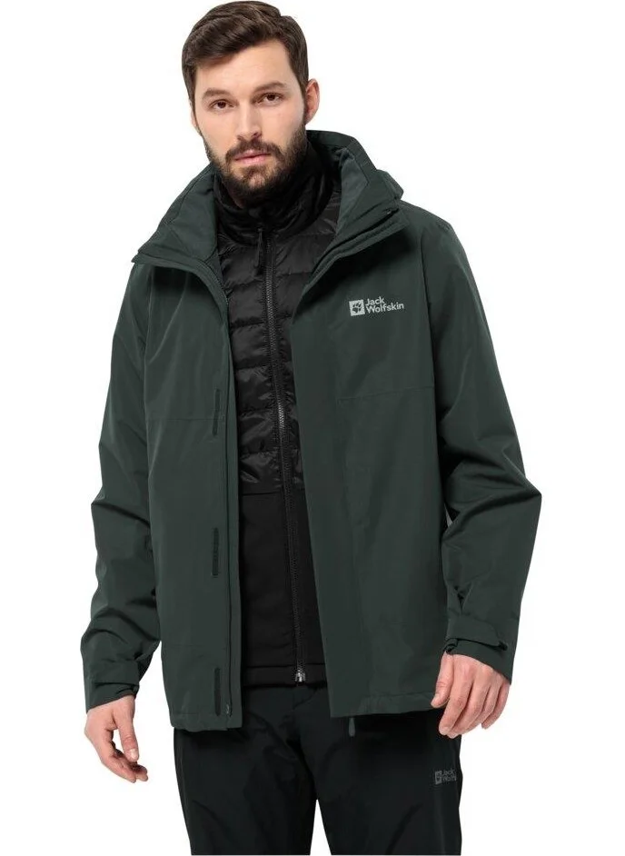 جاك ولفسكن 1116251-4161 Luntal 3ın1 Jkt M Men's Outdoor Coat