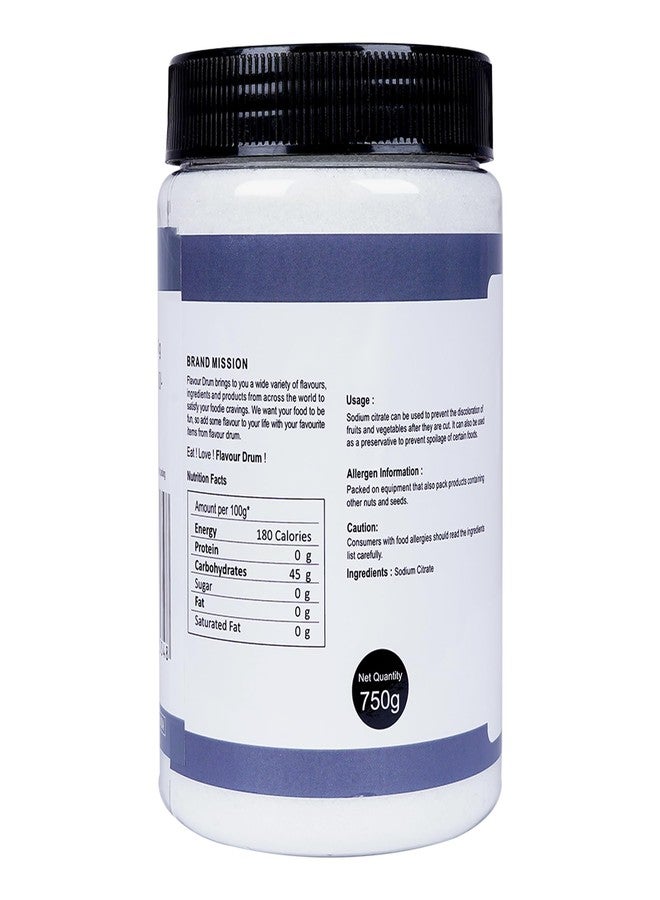 Flavour Drum Sodium Citrate, 750 g | Food Grade | Improves Texture | Preservative | - Image 3