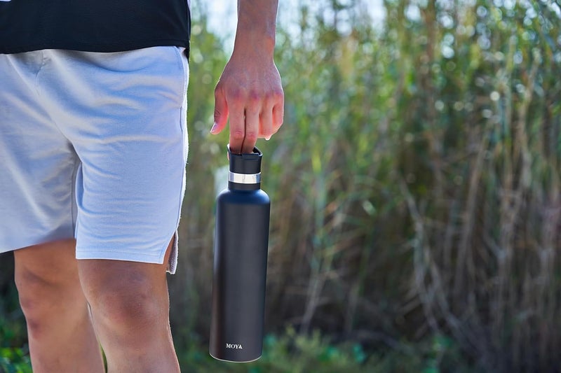 Moya 'Coral Reef' 1L Insulated Sustainable Water Bottle White - Image 5