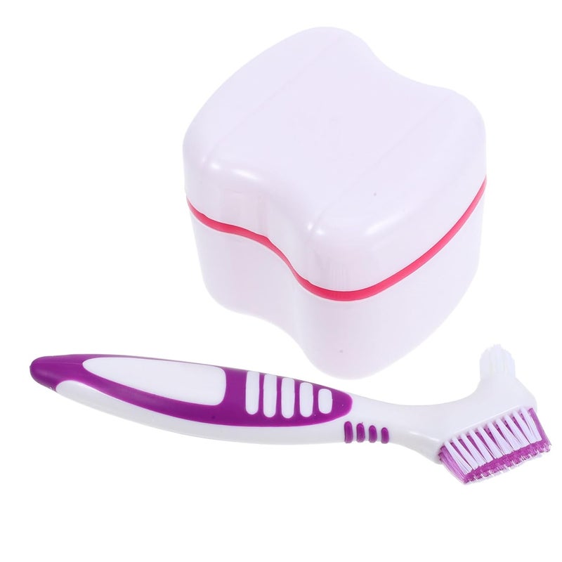 Retainer Case with Toothbrush Leakproof Travel Storage Box for Dentures and Aligners - Image 2