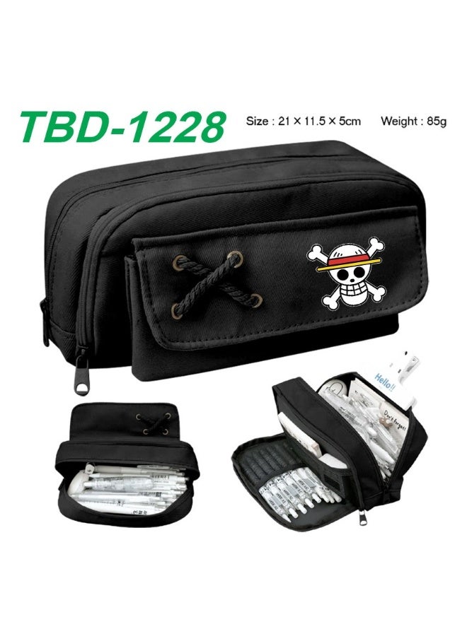 بيوينتي حقيبة قلم قماشية بأسلوب الرسوم المتحركة "One Piece" رقم 1 حول لوفي سليون