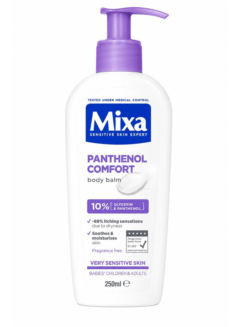 Mixa Panthenol Comfort Body Balm with 10% Glycerin & Panthenol for Very Sensitive & Dry Skin, 250ml - Image 1