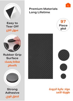 LAWAZIM Furniture Non-Slip Pads-97 Piece Black-Foam Rubber Pads with Adhesive Backing for Floor Protection Preventing Scratches Cushioning Noise Reduction for Chairs Tables Customizable Furniture Feet  - Image 2